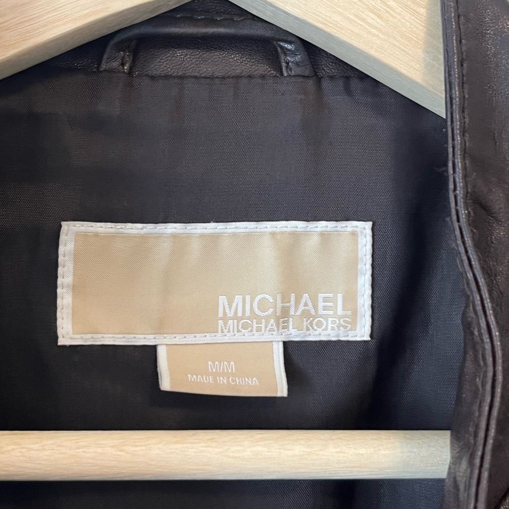 Michael Kors Vintage Brown Leather Vest - Picture 3 of 8